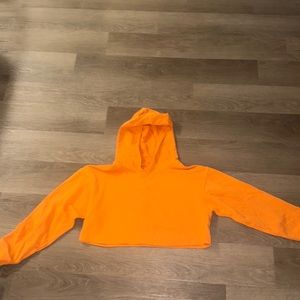 lululemon orange cropped hoodie sweatshirt